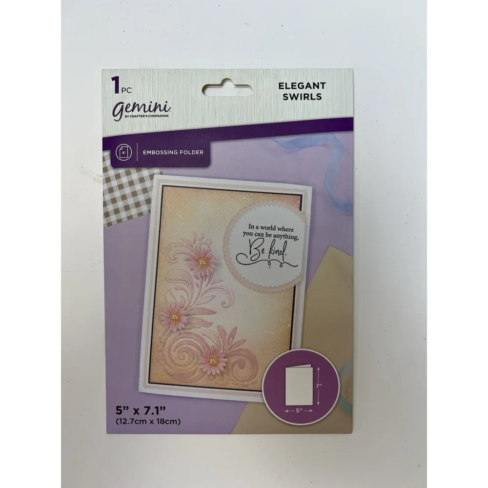 Gemini Crafter's Companion Elegant Swirls Embossing Folder 5
